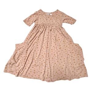 Remie Girl Heart Print Skater Pocket Dress Size 6